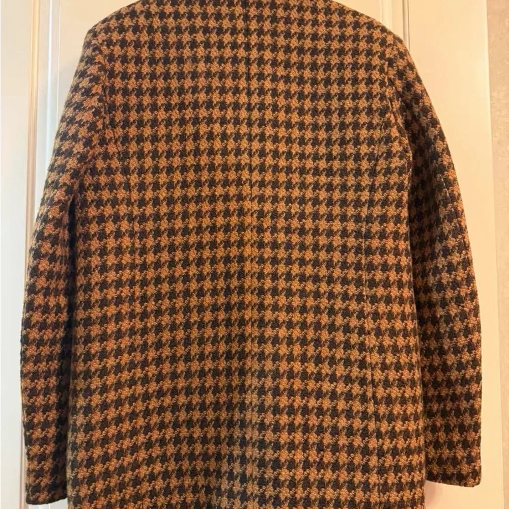 SANDRO wool Women's Brown Houndstooth Jacket and shorts set - Picture 6 of 8